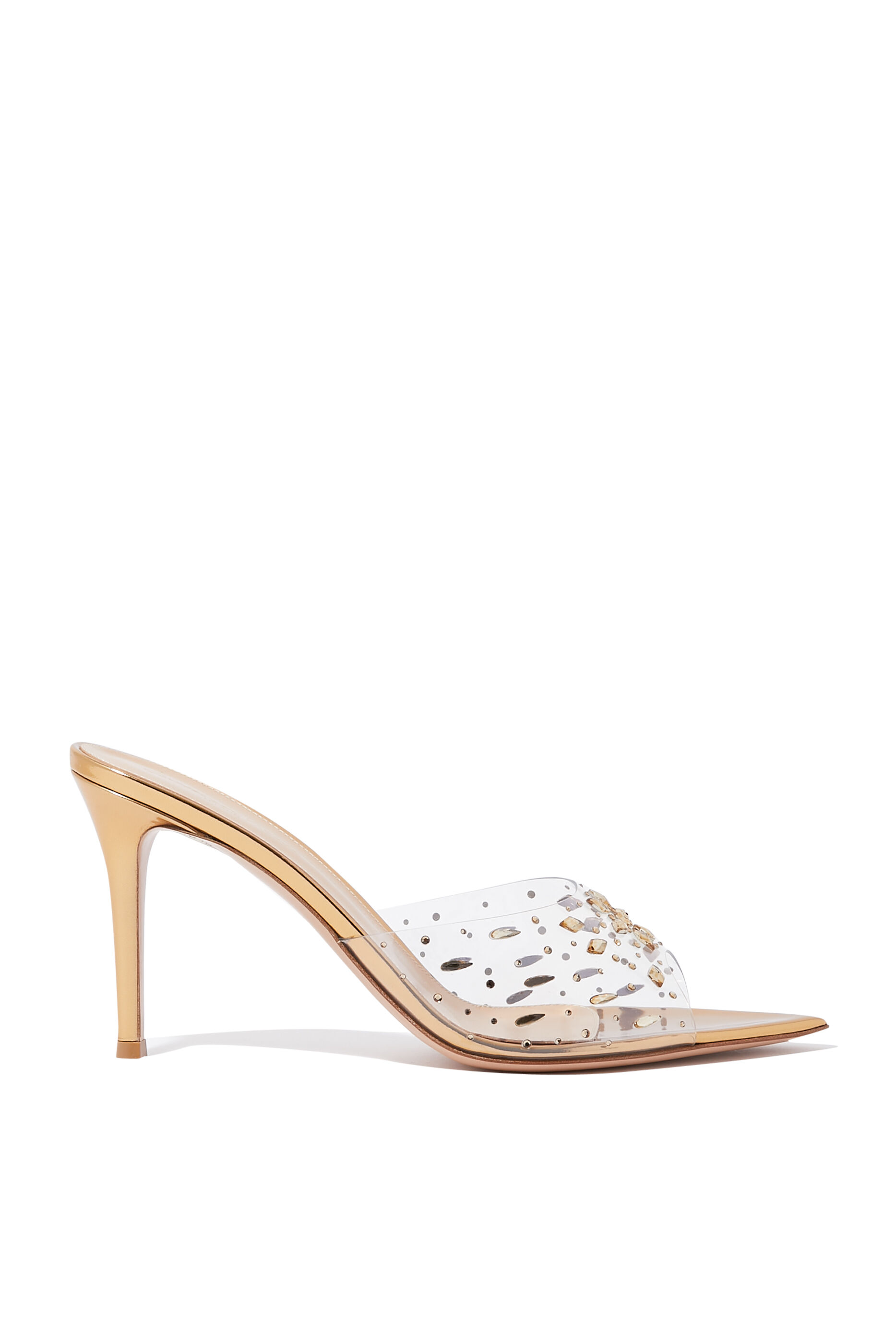 Buy Gianvito Rossi Exclusive Alley 85 Embellished Metallic Leather 